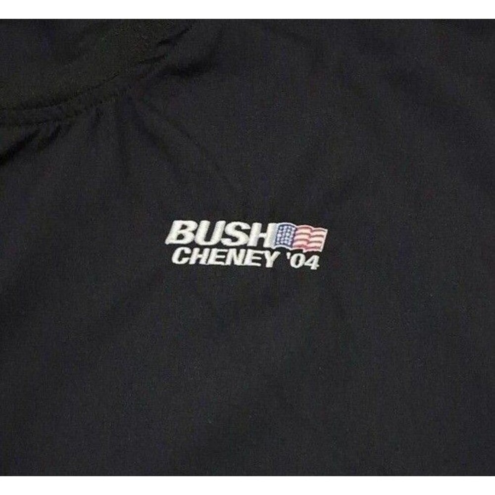Vintage Bush Cheney 2004 Windbeaker XL King Louie Black Campaign Political